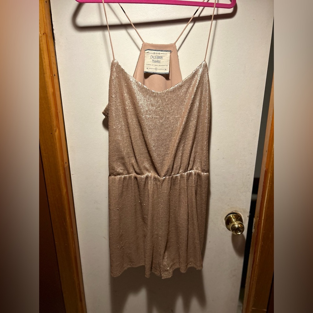 Champaign coloured sequins summer romper